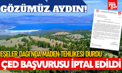 Eşeler Dağı’nda Maden Tehlikesi Durdu: ÇED Başvurusu İptal Edildi