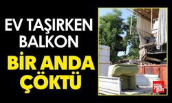Ev Taşırken Balkon Bir Anda Çöktü