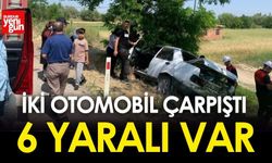 İki Otomobil Çarpıştı, 6 Yaralı Var