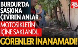 Burdur'da Motosikletin İçinden Yılan Çıktı