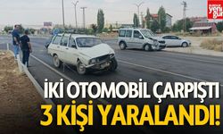 İki Otomobil Çarpıştı, 3 Kişi Yaralandı