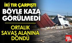 İki Tır Çarpıştı, Böyle Kaza Görülmedi