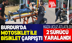 Burdur’da Motosiklet ile Bisiklet Çarpıştı: 2 Kişi Yaralandı
