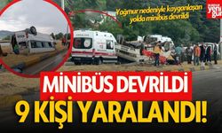 Minibüs Takla Attı, 9 Kişi Yaralandı
