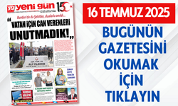 16 TEMMUZ 2025 ÇARŞAMBA BURDUR YENİ GÜN GAZETESİ SAYFALARI