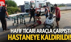 Motosiklet ile hafif ticari araç çarpıştı: 1 yaralı