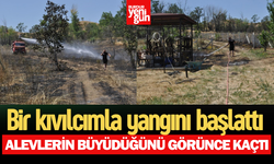 Bir kıvılcımla yangını başlattı, alevlerin büyüdüğünü görünce kaçtı