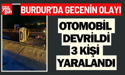 Burdur'da otomobil devrildi: 3 yaralı