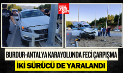 Burdur-Antalya Karayolunda Feci Çarpışma: İki Sürücü Yaralandı