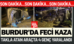 Burdur'da Feci Kaza: 4 Genç Yaralandı