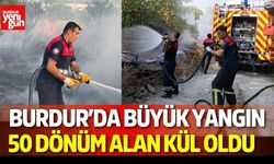 Burdur’da Arazide Büyük Yangın