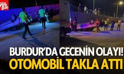 Burdur'da Takla Atan Otomobil Sürücüsü Yaralandı