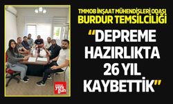 TMMOB Burdur: “Depreme Hazırlıkta 26 Yıl Kaybettik”