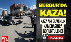 Burdur'da Kaza: Kavşakta Araç ile Motosiklet Çarpıştı: 1 Yaralı