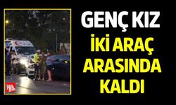 Motosiklet İki Araç Arasında Sıkıştı