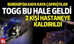 Burdur'da TOGG ile Traktör Kafa Kafaya Çarpıştı