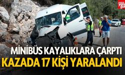 Minibüs Kayalıklara Çarptı! 17 Kişi Yaralandı