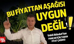 Vekil Akbulut’tan Pancar İçin Taban Fiyat Çağrısı