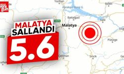 Malatya'da 5,6 büyüklüğünde deprem