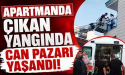 Apartmanda çıkan yangında can pazarı yaşandı