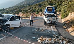 Antalya'da kamyonet ile otomobilin çarpıştığı kazada 2 kişi yaralandı