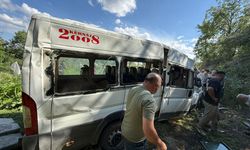 Burdur'da tarlaya devrilen minibüsteki 8 kişi yaralandı