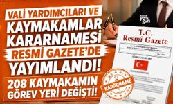 Vali Yardımcıları ve Kaymakamlar Kararnamesi Resmi Gazete'de yayımlandı