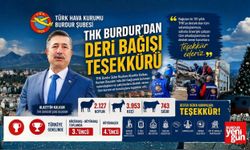 THK Burdur’dan Deri Bağışı Teşekkürü