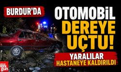 Burdur'da Otomobil Dereye Uçtu! Yaralılar Hastaneye Kaldırıldı