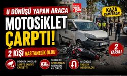U Dönüşü Yapan Araca Motosiklet Çarptı! 2 Kişi Hastanelik Oldu