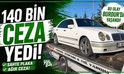 Burdur'da plakasının harf grubunda bantla değişiklik yaptı