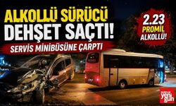 Alkollü Sürücü Dehşet Saçtı! Servis Minibüsüne Çarptı