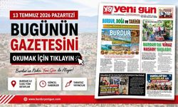 13 TEMMUZ 2026 PAZARTESİ BURDUR YENİ GÜN GAZETESİ SAYFALARI