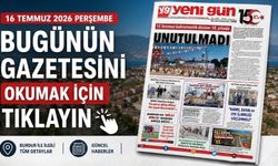 16 TEMMUZ 2026 PERŞEMBE BURDUR YENİ GÜN GAZETESİ SAYFALARI