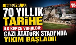 Burdur'da 70 Yıllık Tarihe İlk Kepçe Vuruldu: Gazi Atatürk Stadı'nda Yıkım Başladı!