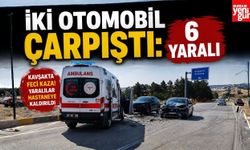 İki Otomobil Çarpıştı: 6 Yaralı