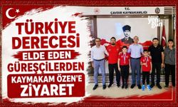 Türkiye Derecesi Elde Eden Güreşçilerden Kaymakam Özen’e Ziyaret