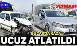 Bucak'ta kaza ucuz atlatıldı