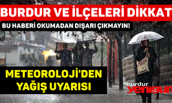 Burdur'a Kuvvetli Yağış Uyarısı