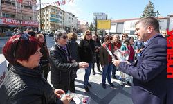 Başkan Ercengiz, kadınlara karanfil dağıttı