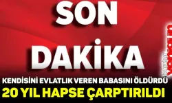Kendisini evlatlık veren babasını öldüren sanık 20 yıl hapse çarptırıldı