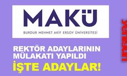 MAKÜ’de rektör adayları belli oldu