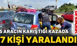 5 aracın karıştığı kazada 7 kişi yaralandı