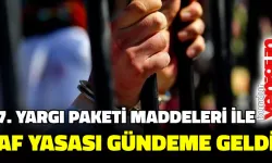 7.yargı paketi maddeleri ile af yasası gündeme geldi!