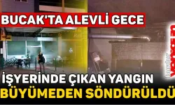 İşyerinde çıkan yangın büyümeden söndürüldü