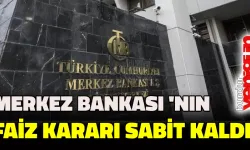 Merkez Bankası politika faizini yüzde 8,50'de sabit tuttu