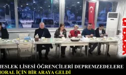 Meslek Lisesi öğrencileri depremzede öğrencilere moral için bir araya geldi