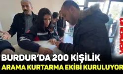 Burdur'da arama kurtarma ekibi kuruluyor