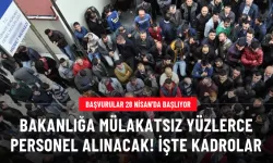 Bakanlığa Mülakatsız Yüzlerce Personel Alınacak! İşte Detaylar...