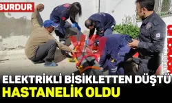 Elektrikli bisikletten düştü, hastanelik oldu